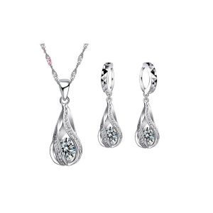Radiant Elegance: Exquisite 925 Silver Jewelry Set for Women 1